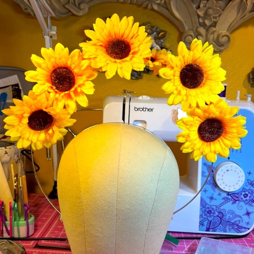Daisies and Sunflowers For Ever! Halo Head Piece